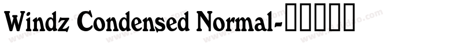 Windz Condensed Normal字体转换